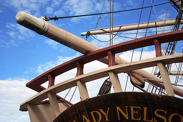 Bow of old ship stock photo