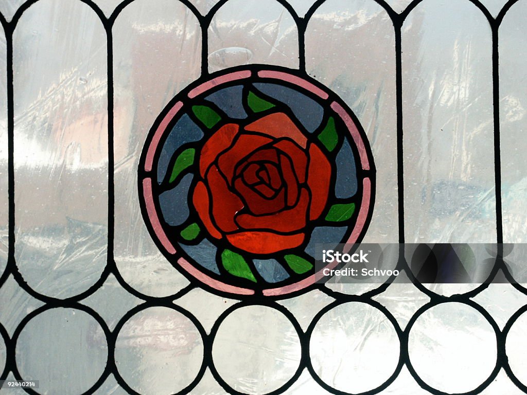Stained Glass Rose  Building - Activity Stock Photo