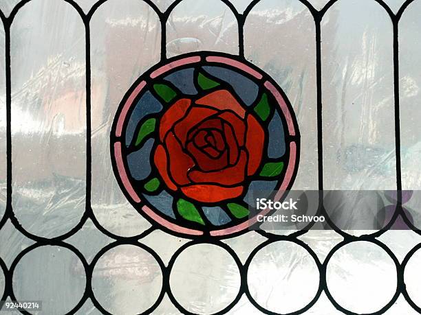 Stained Glass Rose Stock Photo - Download Image Now - Building - Activity, Color Image, Embellishment