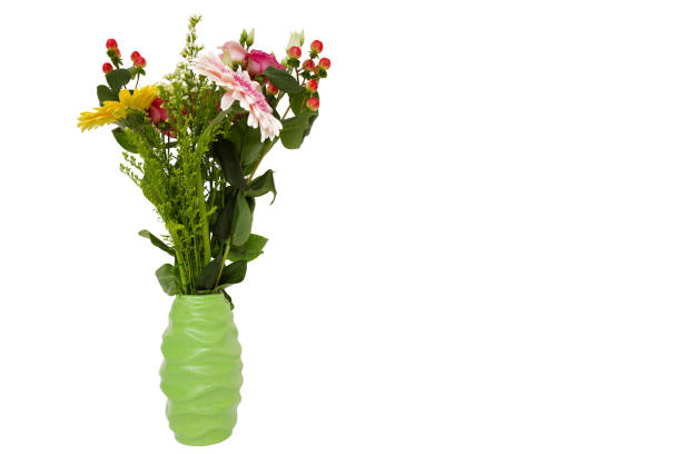 istock mix flowers in the vase isolated on a white background 924403378