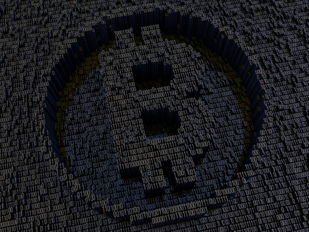 istock Golden coin with bitcoin symbol. Digital currency. 3D 924403522