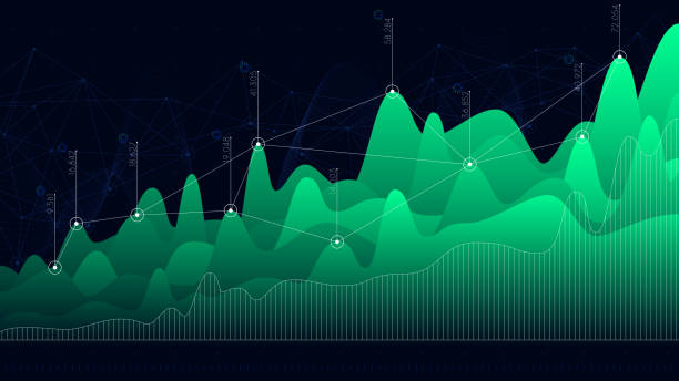 illustrations, cliparts, dessins animés et icônes de conception de tableau de bord infographie vecteur graphique analytique de l’entreprise - business stock market stock market data instrument of measurement