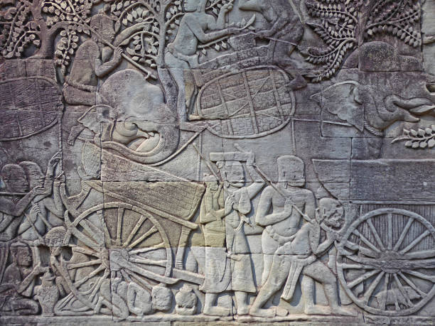 Angkor Wat is a temple complex in Cambodia and the largest religious monument in the world. Siem Reap, Cambodia.