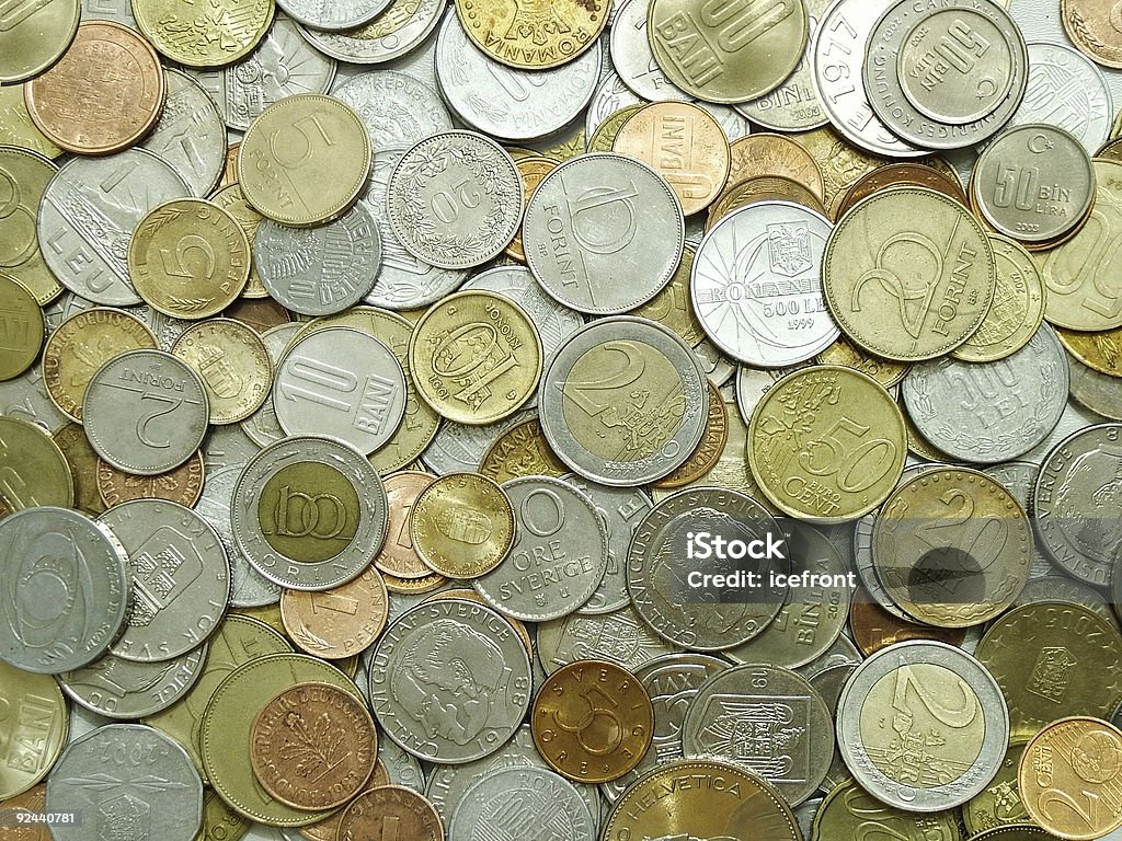 Moedas - Royalty-free Caixa de Dinheiro - Acessório Financeiro Foto de stock
