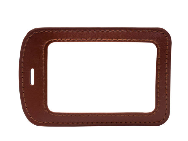 istock Open plastic card, leather cover stand. 924408060