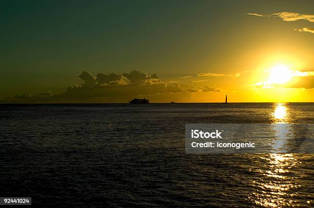 Sunset At Waikiki Stock Photo - Download Image Now - Beach, Cloud - Sky, Color Image