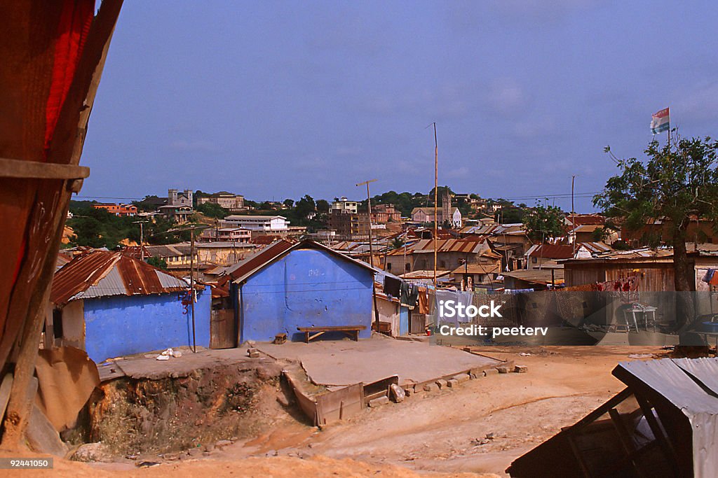 Duas casas azul (África - Royalty-free África Foto de stock