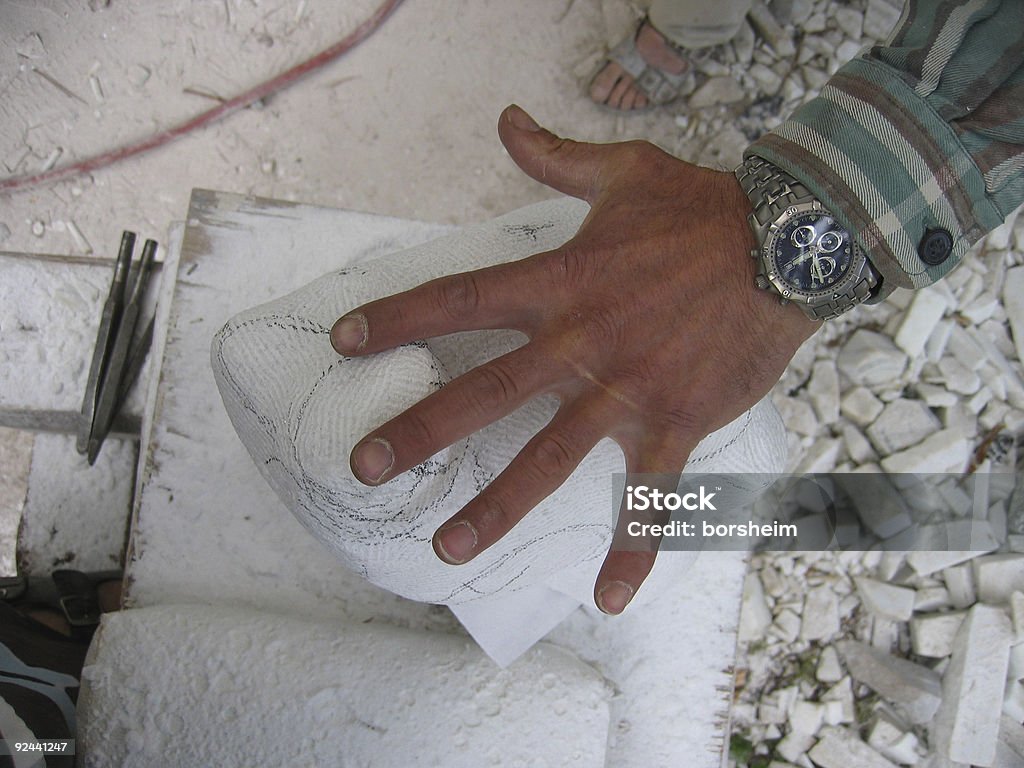 彫刻家の手 - 傷跡のロイヤリティフリーストックフォト