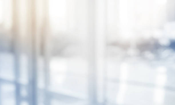 istock Blurred abstract  grey glass wall building background. 924418868