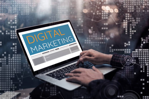 istock Digital marketing concepts ideas with male hand using laptop and chart interface 924418954