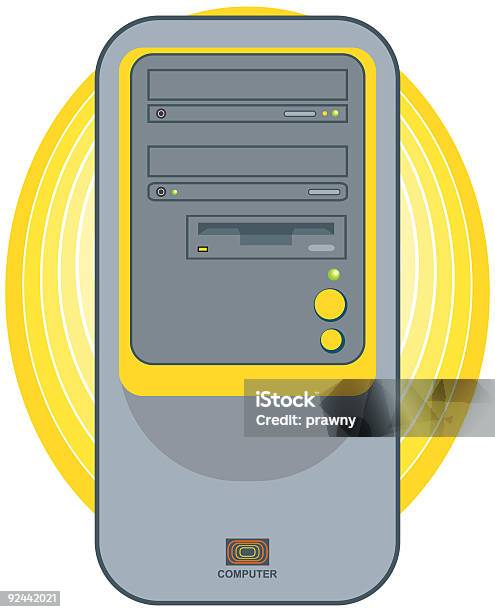 Computer Tower Line Drawing Computer Tower Stock Illustration - Download Image Now - Art And Craft ...