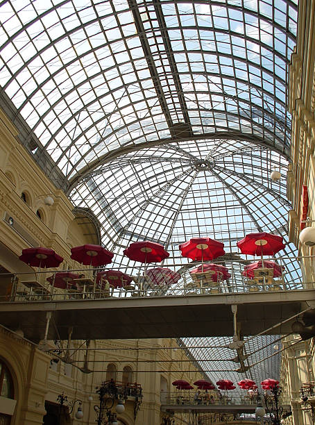 istock Shopping arcade with skylight and cafe 92442132