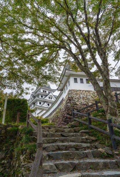 Gujo city, GIFU, JAPAN - October 12 2017: Scenery of the Gujo hachiman castle