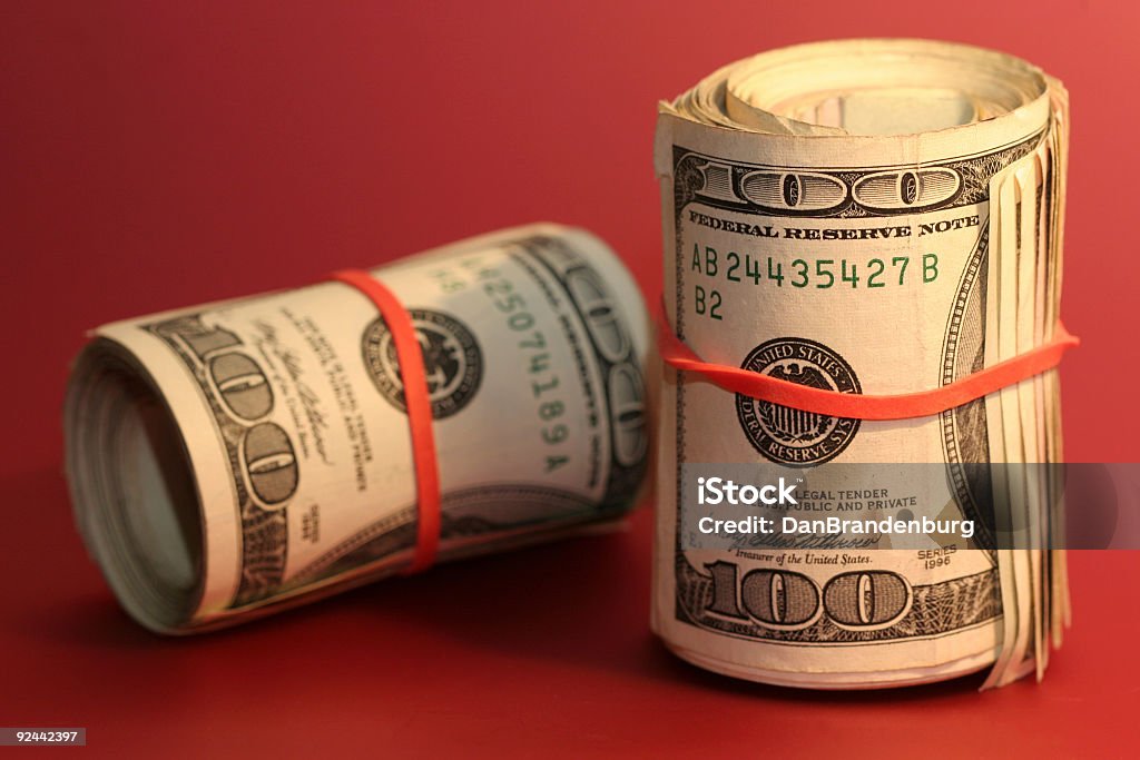 Rulli da 100 dollari - Foto stock royalty-free di Banconota