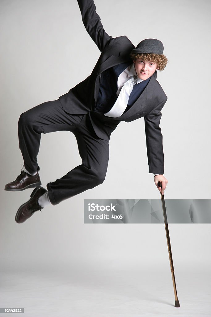 Saltar com entusiasmo - Royalty-free Adulto Foto de stock