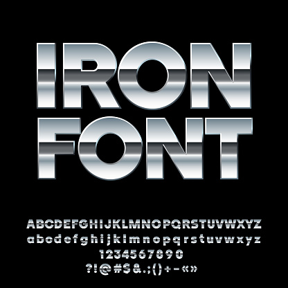 Set of massive Chrome Letters, Numbers and Symbols