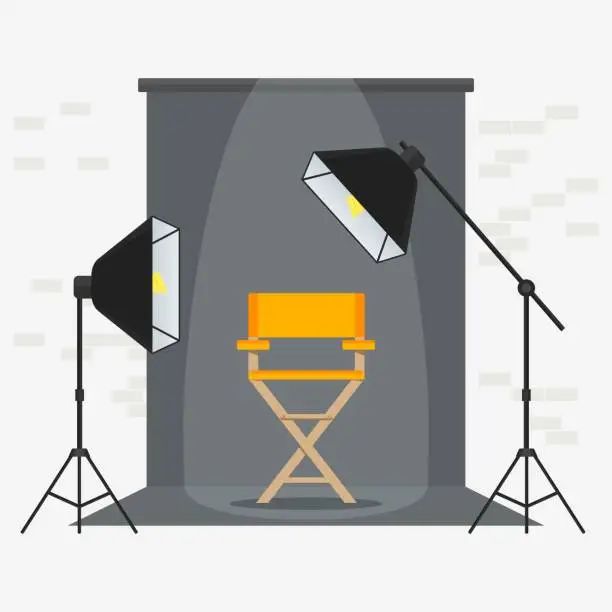 Vector illustration of video production poster