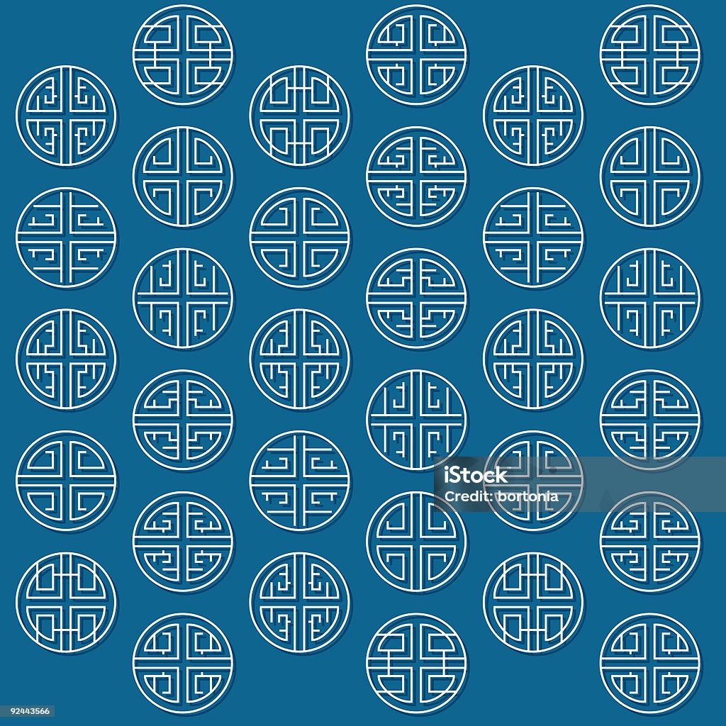 Asian Medallion Pattern Asianstyle Medallion Pattern Stock Illustration - Download Image Now ...
