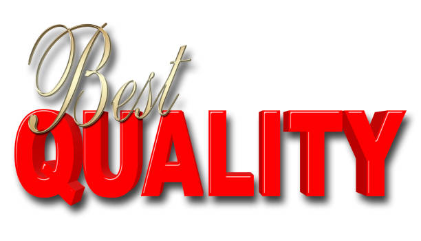istock Stock Illustration - Best Quality, Golden Text: Best, Red Text: Quality, 3D Illustration, White Background. 924436942
