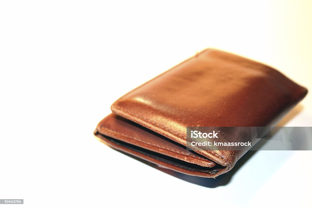 Portafoglio in pelle marrone - Foto stock royalty-free di Abbronzatura