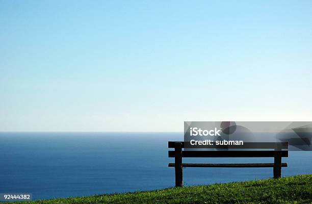 Atlantic View Stock Photo - Download Image Now - Atlantic Ocean, Bench, Color Image