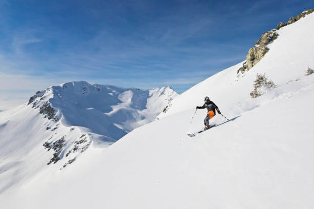 istock Cross country skiier - Alps 924444530