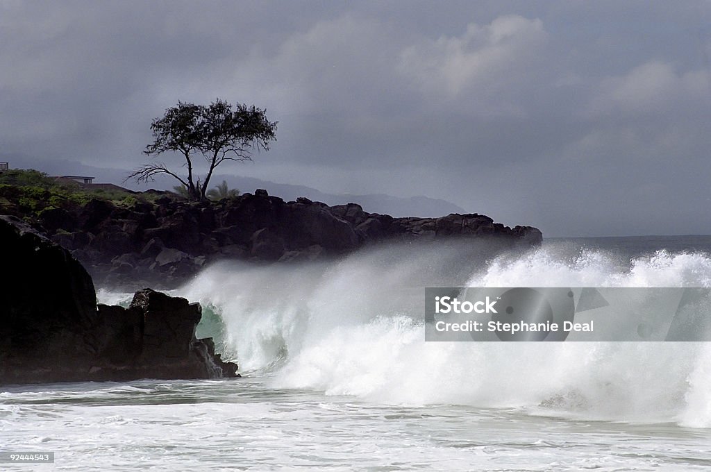 Onde che si infrangono sulla riva - Foto stock royalty-free di Acqua