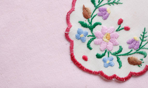 istock Embroidery flower decoration 924450494