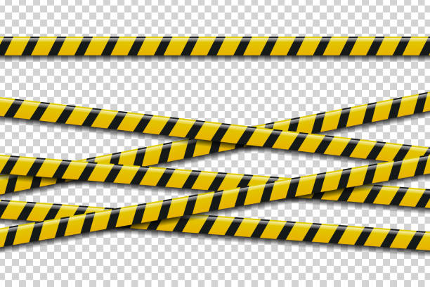 istock Vector set of realistic isolated caution tape for decoration and covering on the transparent background. Concept of barricade, danger and crime. 924454378