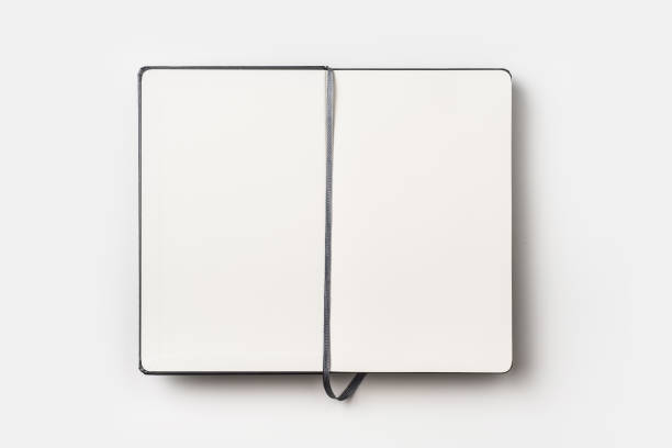 istock Top view of black fly black notebook front with bookmark on background for mockup 924456140