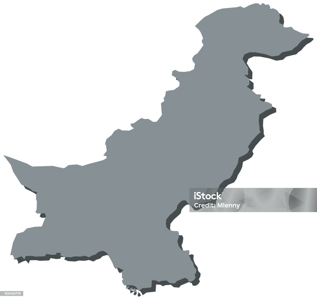 파키스탄 아시아 맵 - 로열티 프리 선거 스톡 일러스트