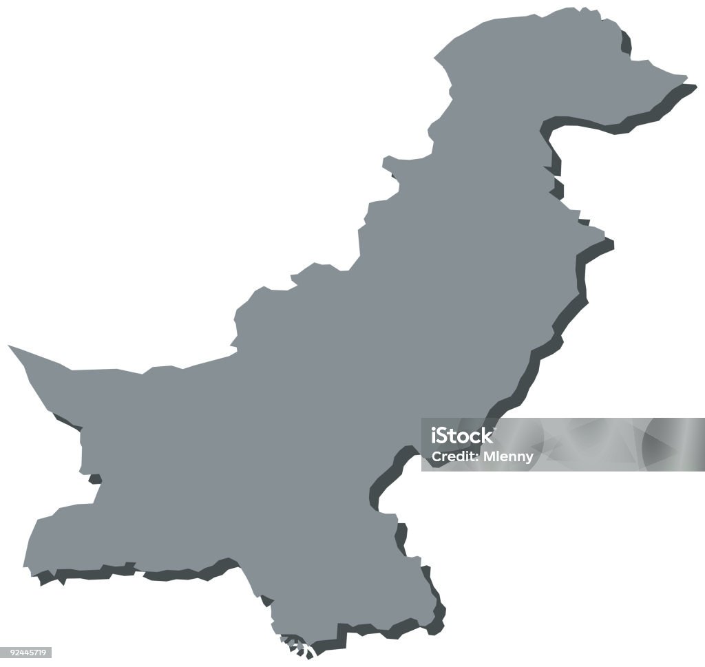 Paquistão Ásia mapa - Royalty-free Eleição Ilustração de stock