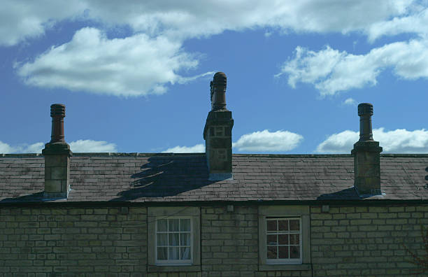 rooftops chimneys and sky  lancaster texas stock pictures, royalty-free photos & images