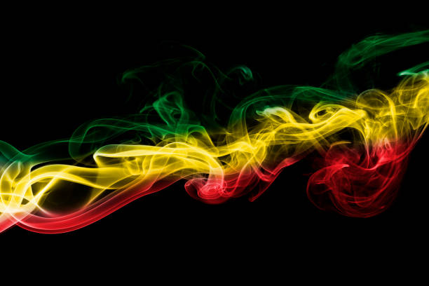 Ethiopia national smoke flag Ethiopia smoke flag reggae stock pictures, royalty-free photos & images