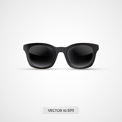 Sunglasses realistic isolated. 3d icon. Vector illustration