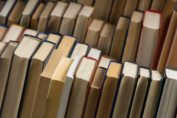 istock Stack of books background. many books piles. 924464370