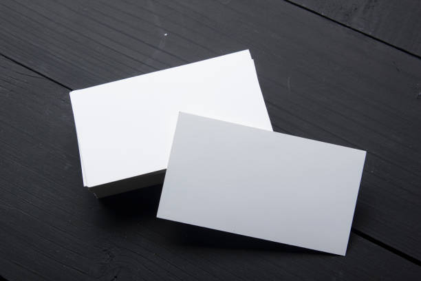 istock Business cards Mockup on color background. Flat Lay. copy space for text 924464630