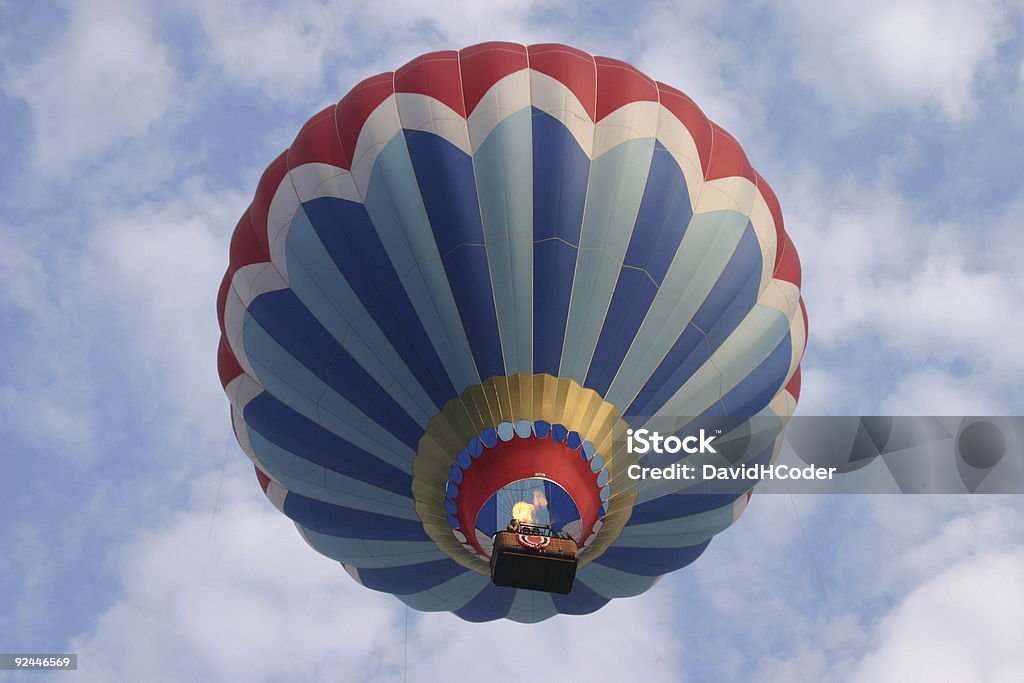 Hot Air Ballon von unten - Lizenzfrei Heißluftballon Stock-Foto