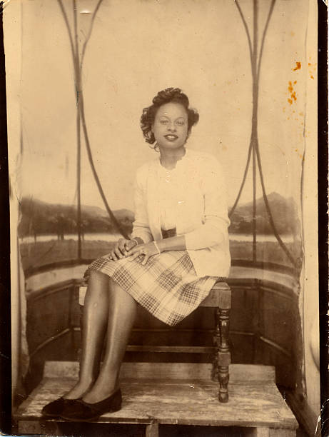 vintage lady - africano americano fotos fotografías e imágenes de stock