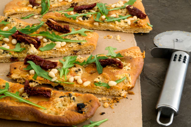 istock Focaccia with arugula and sun-dried tomatoes. 924468612