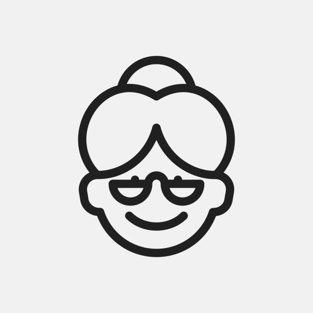 Grandmother icon illustration Grandmother icon illustration isolated vector sign symbol Grandmother stock illustrations