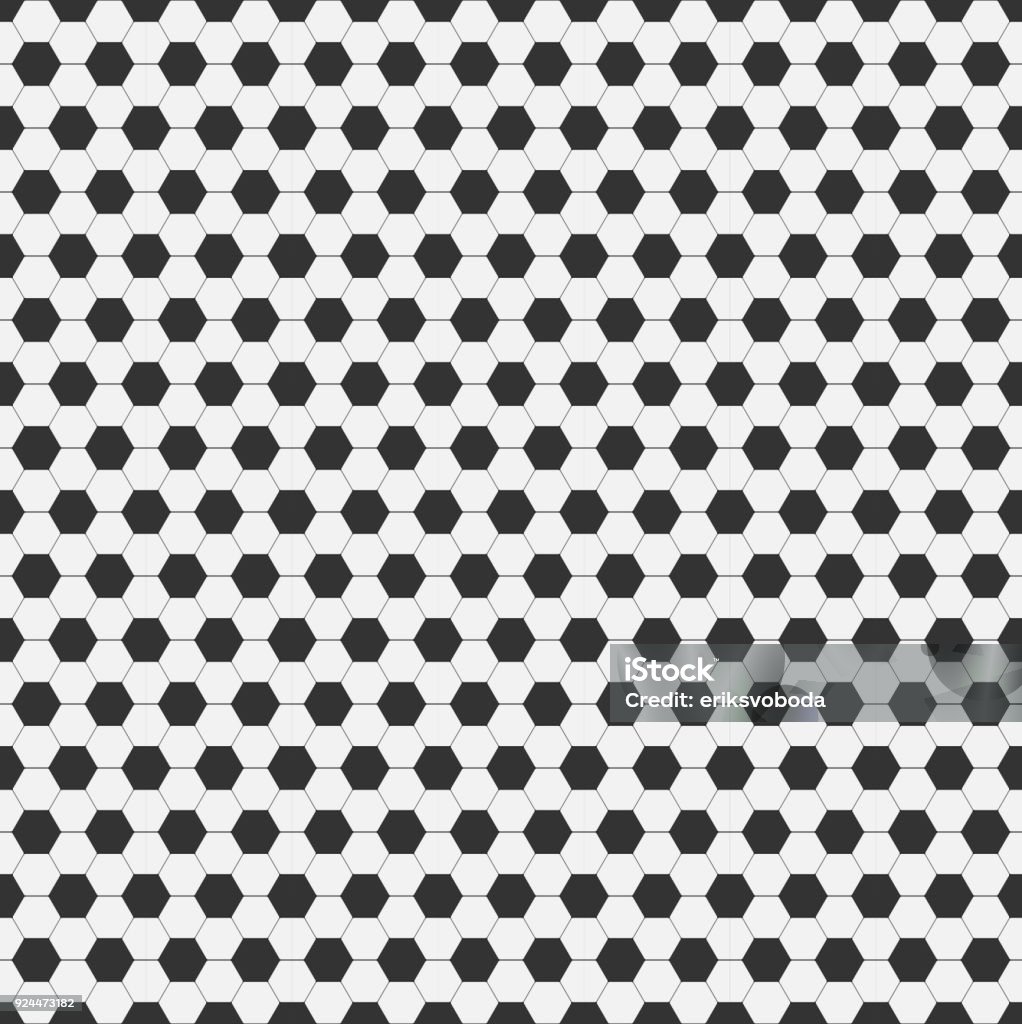 Seamless pattern of soccer, football. Traditional sport texture of ball for game with black and white hexagons. Easily resizable and color, vector illustration Seamless pattern of soccer, football. Traditional sport texture of ball for game with black and white hexagons. Easily resizable and color, vector illustration. Soccer stock vector