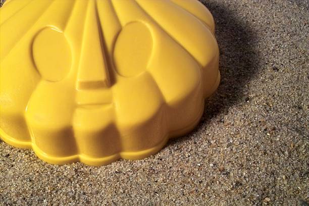 Yellow plastic shell stock photo