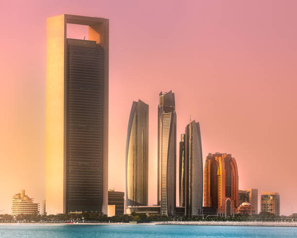 istock View of Abu Dhabi Skyline at sunrise, UAE 924486250