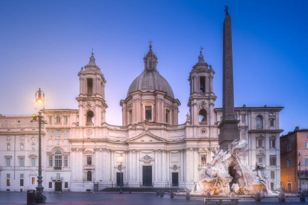 istock Fountain of Four Rivers and Navona square, Rome 924486992