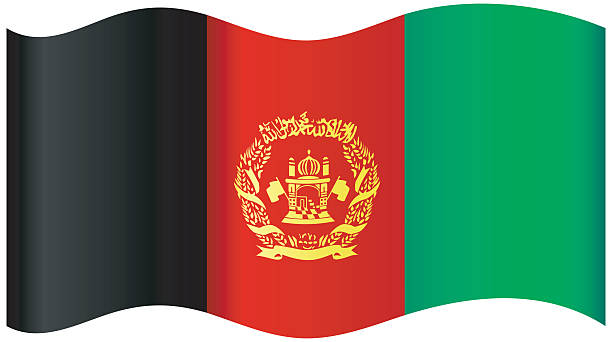 Afghanistan Flag vector art illustration