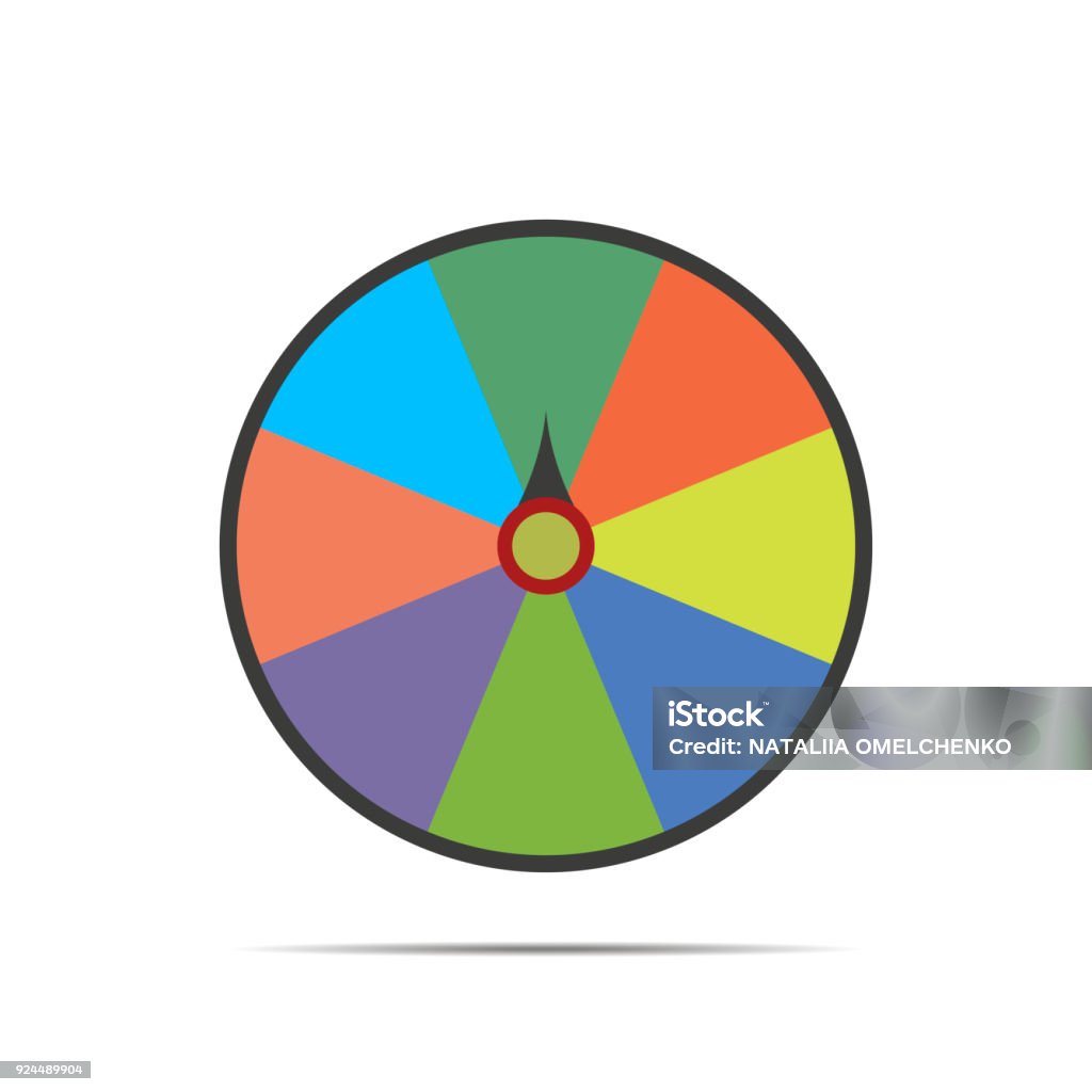 Colorful fortune wheel Spinning Wheel stock vector