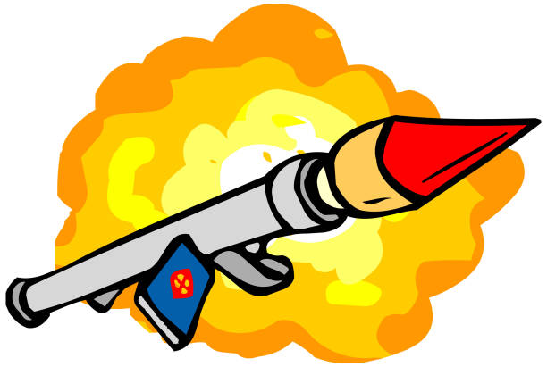 Esplosione e Rocket vettoriale - illustrazione arte vettoriale