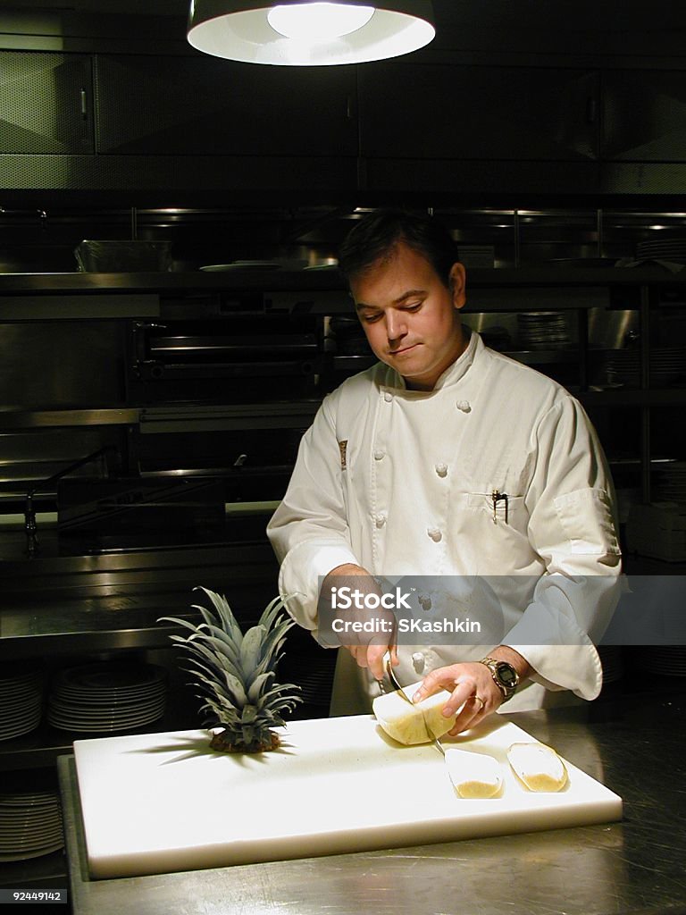 Lo Chef - Foto stock royalty-free di Ananas