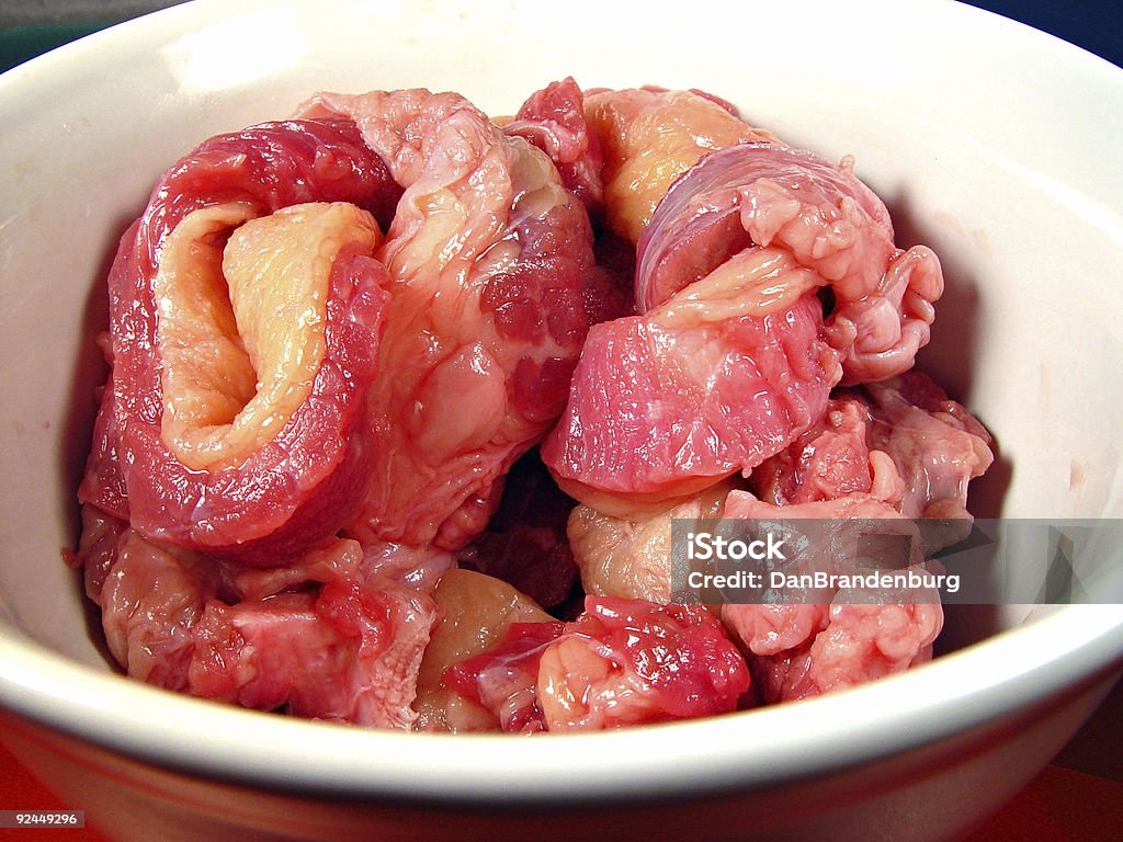 Strange Bowl de viande - Photo de Intestin animal libre de droits
